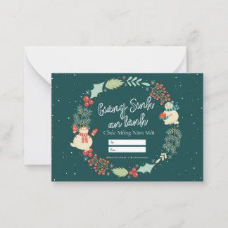 Carte de Noël vietnamienne. Giang Sinh An Lanh