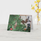 Carte de Noël "Village Firehall Sculptures" (Fleur jaune)