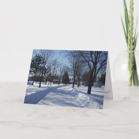 Carte de Noël "Village Path" (Devant)