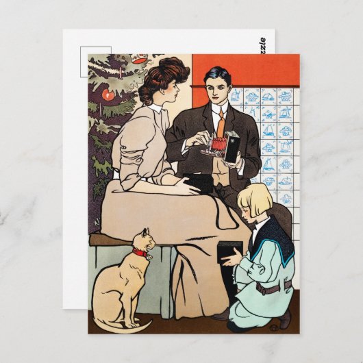 Carte de Noël vintage (Devant / Derrière)