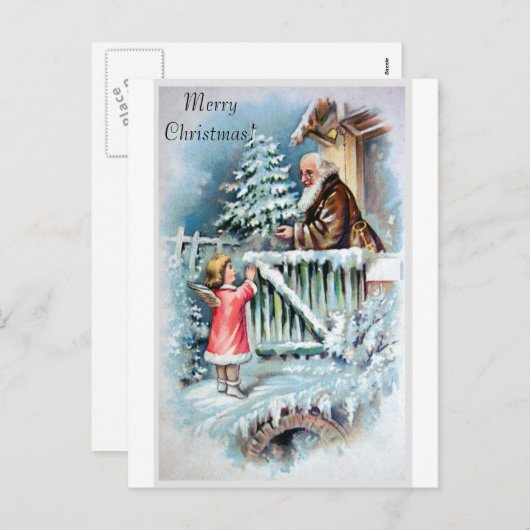 Carte de Noël vintage (Devant / Derrière)