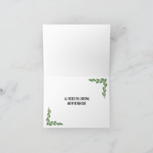 Carte de Noël vintage (Intérieur)