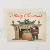 Carte de Noël vintage (Devant / Derrière)