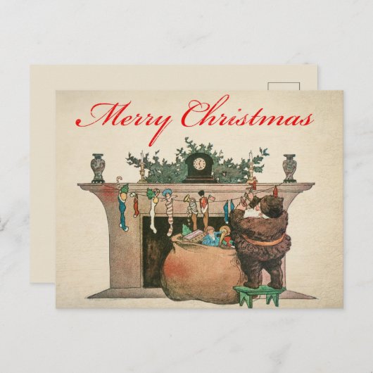 Carte de Noël vintage (Devant / Derrière)