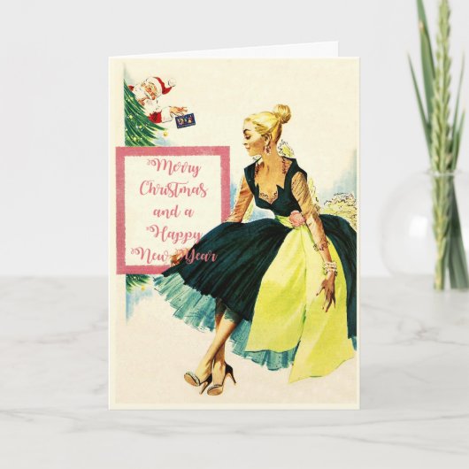 Carte de Noël vintage (Devant)