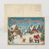Carte de Noël vintage (Devant / Derrière)