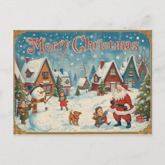 Carte de Noël vintage (Devant)
