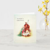 Carte de Noël vintage (Fleur jaune)