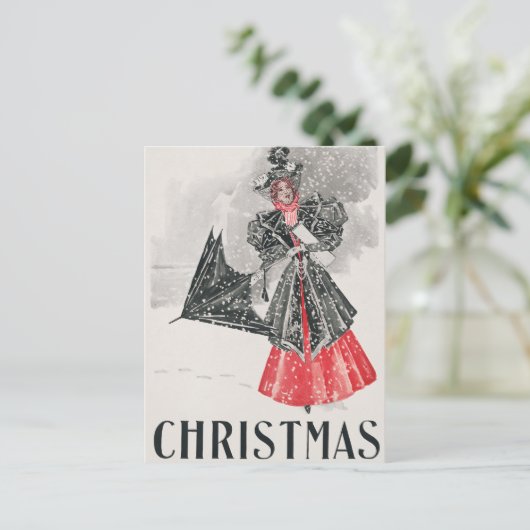 Carte de Noël Vintage (Debout devant)