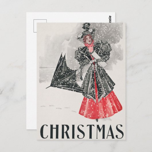 Carte de Noël Vintage (Devant / Derrière)