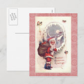 Carte de Noël vintage (Devant / Derrière)