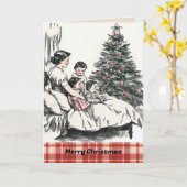 Carte de Noël vintage (Fleur jaune)