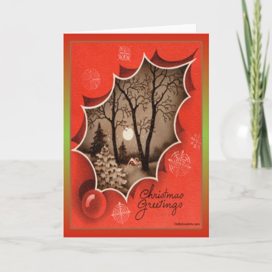 Carte de Noël Vintage (Devant)