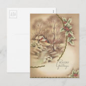 Carte de Noël Vintage (Devant / Derrière)