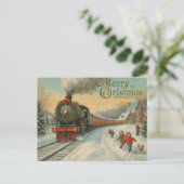 Carte de Noël vintage (Debout devant)