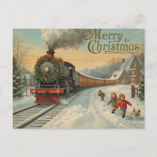 Carte de Noël vintage (Devant)