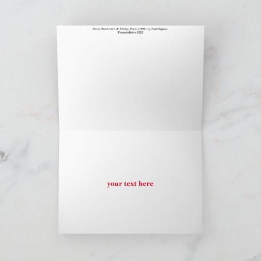 Carte de Noël Vintage (Intérieur)