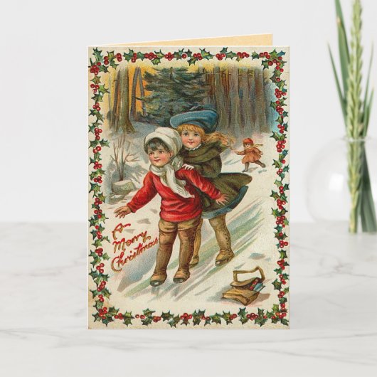 Carte de Noël vintage (Devant)