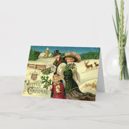 Carte de Noël Vintage (Devant)