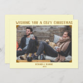 Carte de Noël Vintage à l'ancienne (Devant / Derrière)