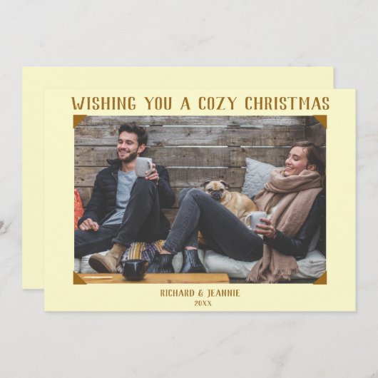 Carte de Noël Vintage à l'ancienne (Devant / Derrière)