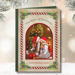 Carte de Noël vintage à l'aspect d'un roman de con