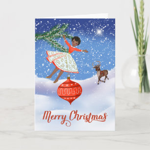 Carte de Noël vintage afro-américaine