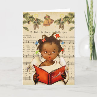 Carte de Noël vintage afro-américaine