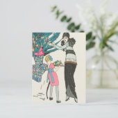 Carte de Noël Vintage | Arbre de Noël (Debout devant)