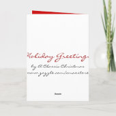 Carte de Noël Vintage Authénique avec enfants (Dos)