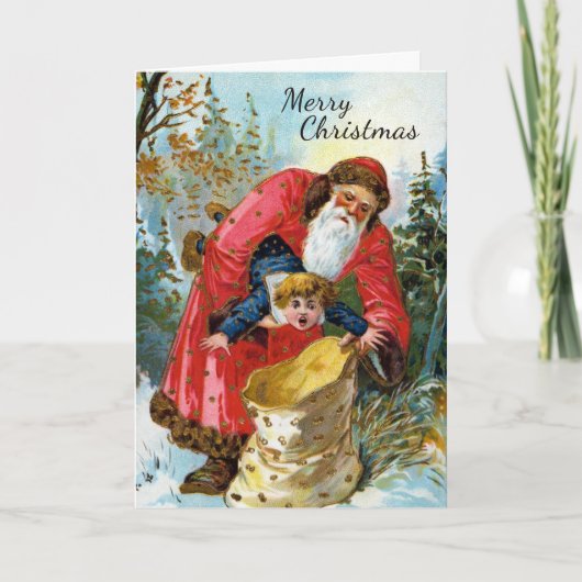 Carte de Noël Vintage Bad Santa (Devant)