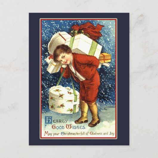 Carte de Noël Vintage Bonne Voix (Devant)