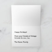 CARTE DE NOËL vintage CADILLAC (Intérieur)