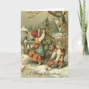 Carte de Noël Vintage - Carte très douce