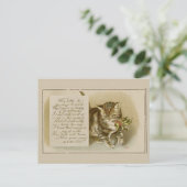 Carte de Noël Vintage Chaton (Debout devant)