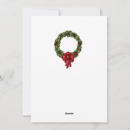 Carte de Noël vintage chaton (Dos)