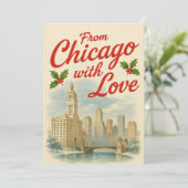 Carte de Noël vintage Chicago (Debout devant)