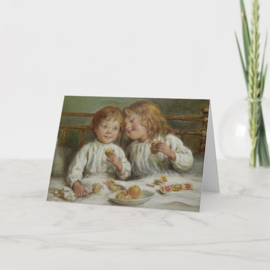 Carte de Noël Vintage | Christmas Morning Child (Devant)