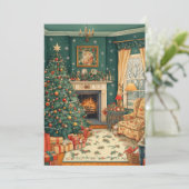 Carte de Noël Vintage Christmas Tree (Debout devant)
