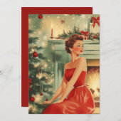 Carte de Noël Vintage Christmas Tree (Devant / Derrière)