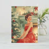 Carte de Noël Vintage Christmas Tree (Debout devant)