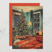 Carte de Noël Vintage Christmas Tree (Devant / Derrière)
