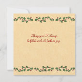 Carte de Noël Vintage Christmas Wreath Flat (Dos)