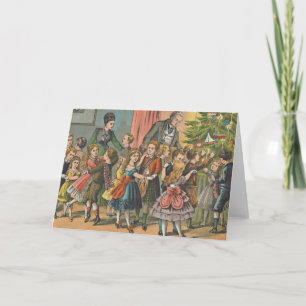 Carte de Noël Vintage   Danse de Noël