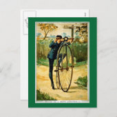 Carte de Noël vintage de bicyclette (Devant / Derrière)