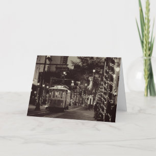 Carte de Noël vintage de chariot