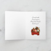 Carte de Noël vintage de Père Noël (Intérieur)