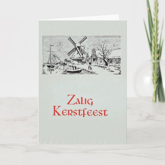 Carte de Noël vintage de Zalig Kerstfeest de (Devant)