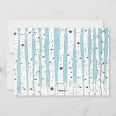 Carte de Noël vintage Deer Birch Tree (Dos)