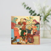 Carte de Noël Vintage | Diner de Noël (Debout devant)